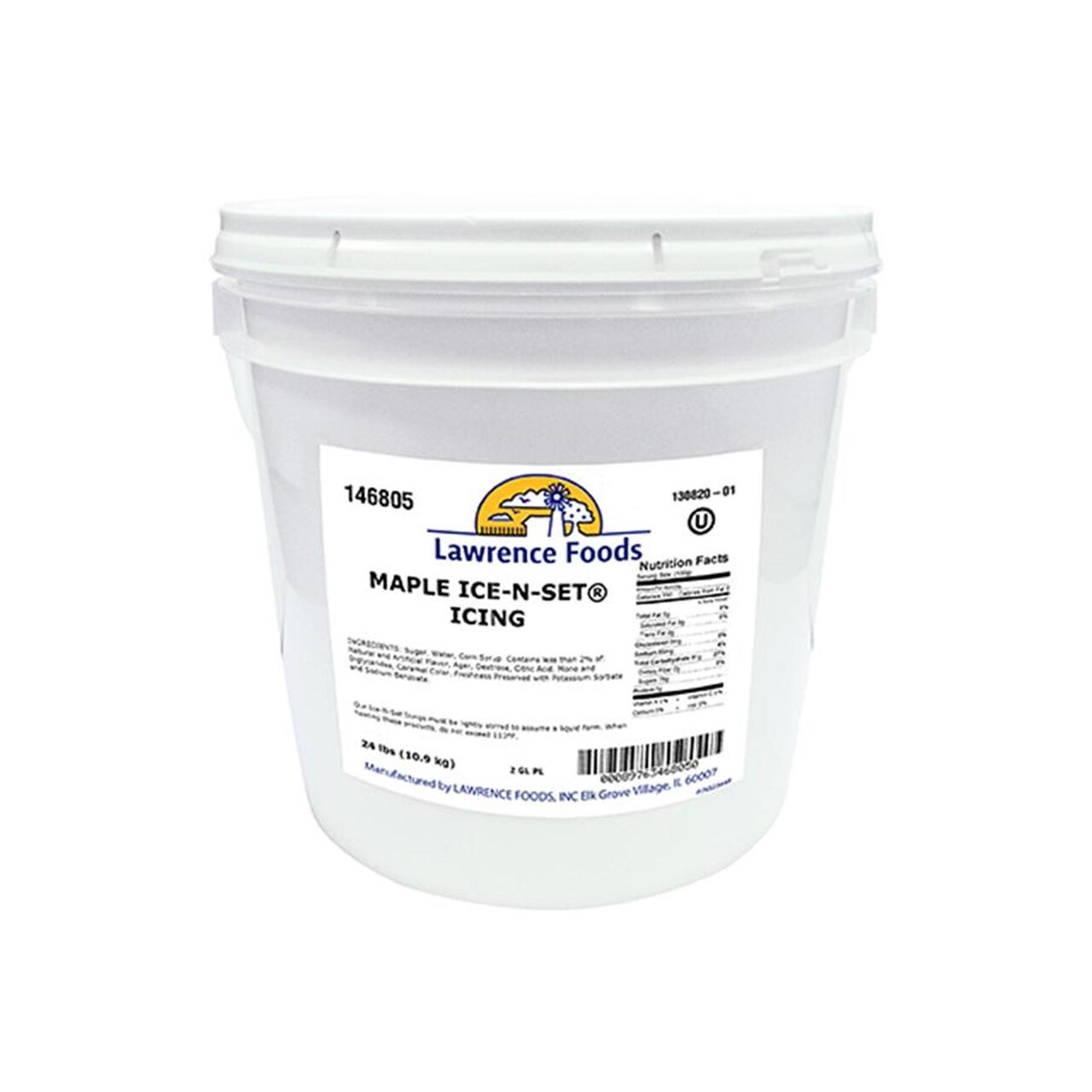 Lawrence Foods Maple Ice-N-Set Icing Maple Flavored Dessert Topping 2 Gallon